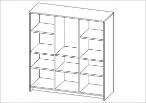 Тумба СИРИУС трехдверная с одним ящиком, цвет белый в Троицке - troick.ok-mebel.com | фото 3