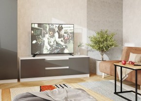Тумба ТВ большая Парус (Белый/Графит) в Троицке - troick.ok-mebel.com | фото 2