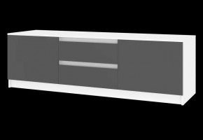 Тумба ТВ большая Парус (Белый/Графит) в Троицке - troick.ok-mebel.com | фото 4