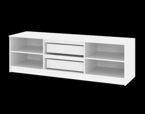 Тумба ТВ большая Парус (Белый/Графит) в Троицке - troick.ok-mebel.com | фото 5