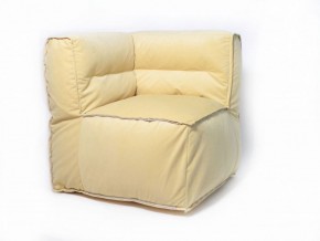 Угловое модульное бескаркасное кресло Комфорт (Желтый велюр) в Троицке - troick.ok-mebel.com | фото