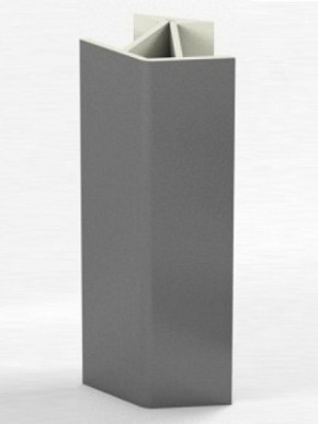 Угловое соединение для цоколя 135 гр. h100 мм (Алюминий, Белый, Черный, Сонома) в Троицке - troick.ok-mebel.com | фото 1