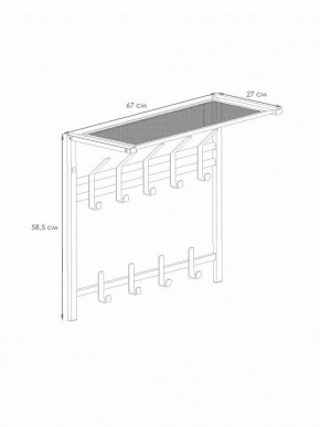 Вешалка-полка Торонто 22 в Троицке - troick.ok-mebel.com | фото 2