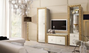 Витрина 1-ств. для посуды  Тиффани Premium слоновая кость/золото (ТФВ3-1С(П) в Троицке - troick.ok-mebel.com | фото 2