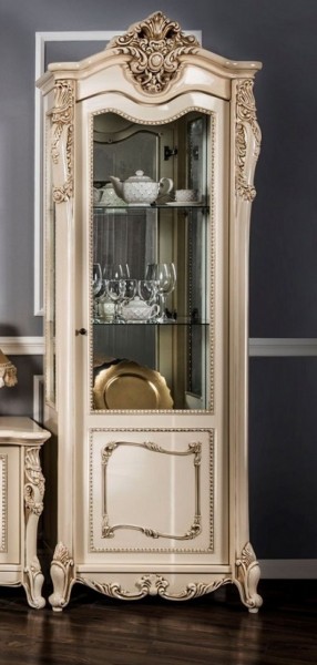 Витрина одностворчатая Джоконда (крем) в Троицке - troick.ok-mebel.com | фото 2