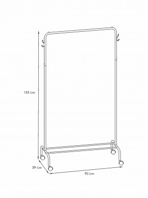 ВНП 299 М Вешалка гардеробная "Радуга 2" Медный антик в Троицке - troick.ok-mebel.com | фото 2