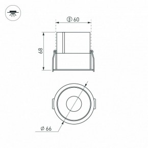 Встраиваемый светильник Arlight ATLAS 037185(1) в Троицке - troick.ok-mebel.com | фото 4
