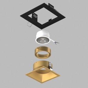 Встраиваемый светильник Lightstar Domino D51703GMOD в Троицке - troick.ok-mebel.com | фото 3