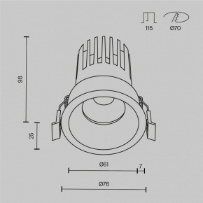 Встраиваемый светильник Maytoni Dip DL117-15W-4K-B в Троицке - troick.ok-mebel.com | фото 9