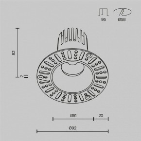 Встраиваемый светильник Maytoni Dip DL119-10W-2.7K-TRS-B в Троицке - troick.ok-mebel.com | фото 10