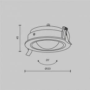 Встраиваемый светильник Maytoni Lens DL105-12W3K-W в Троицке - troick.ok-mebel.com | фото 6