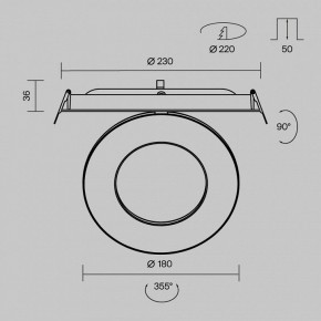 Встраиваемый светильник Maytoni Vector DL102-12W4K-B в Троицке - troick.ok-mebel.com | фото 9