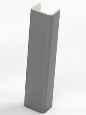 Торцевая заглушка  для цоколя h100 мм (Алюминий, Белый, Черный, Сонома) в Троицке - troick.ok-mebel.com | фото 1