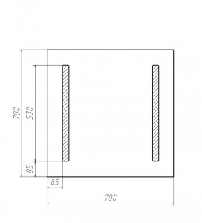 Зеркало Good Light 2-70 с подсветкой Домино (GL7012Z) в Троицке - troick.ok-mebel.com | фото 6