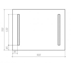 Зеркало Good Light 2-90 с подсветкой Домино (GL7015Z) в Троицке - troick.ok-mebel.com | фото 6