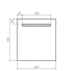 Зеркало Good Light 65 с подсветкой Домино (GL7005Z) в Троицке - troick.ok-mebel.com | фото 2