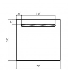 Зеркало Good Light 75 с подсветкой Домино (GL7007Z) в Троицке - troick.ok-mebel.com | фото 2